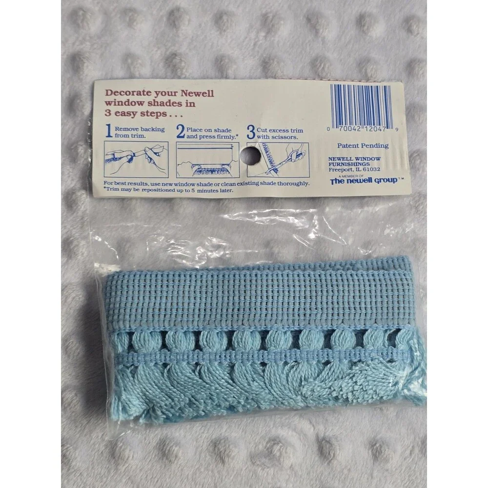 Vintage Fringe Teal Newell New Accents On Shades Self Adhesive Window Shade Trim